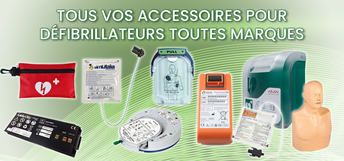 Tous vos accessoires pour défibrillateurs toutes marques !
